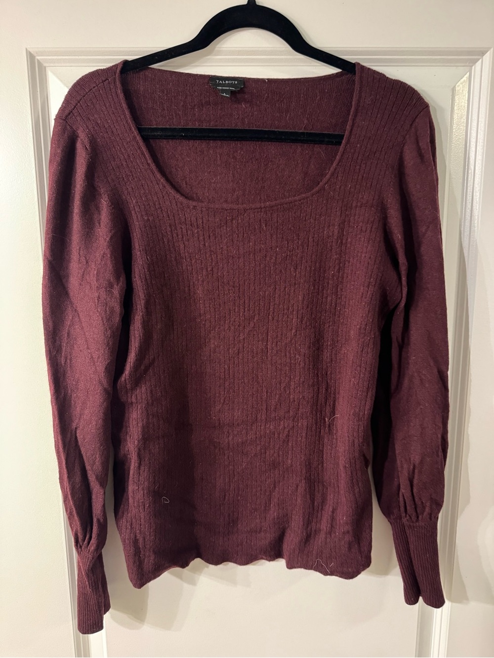 Talbots Scoop Neck Sweater in Wine